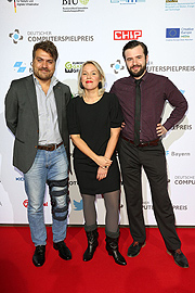  Team 'Studio Fizbin' beim Deutscher Computerspielpreis 2016  (©Fotos: Gisela Schober/Getty Images)